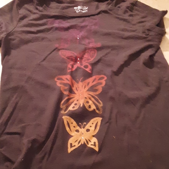 Little girls butterfly t-shirt 10-12 - Picture 2 of 4